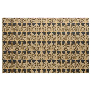 Tissu Motif Gold et Black Art Déco