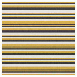 Tissu Motif Goldenrod, Black & White Stripes/Lines