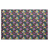 Tissu Motif graffiti fleur smiley mode (Fat Quarter)