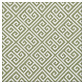 Tissu Motif grec vert olive (Échantillon)