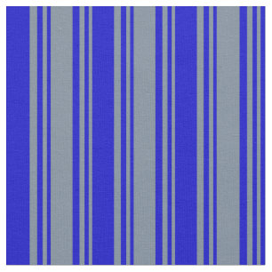 Tissu Motif gris ardoise légère et bandes bleues