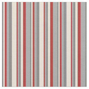 Tissu Motif gris, bisque, rouge et gris foncé