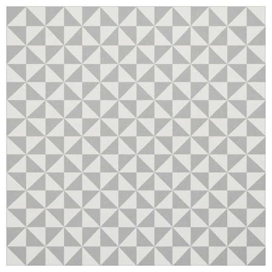 Tissu Motif gris blanc moderne Triangles (Échantillon)