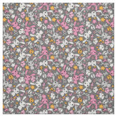 Tissu motif gris de kawaii (Échantillon)