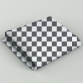 Tissu Motif gris foncé et blanc À damiers