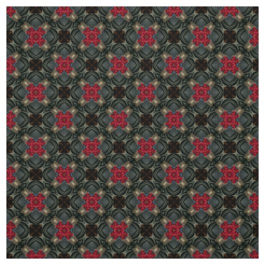 Tissu motif gris rouge Glitch2 (Échantillon)