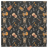 Tissu Motif Guitare Music Notes (Échantillon)