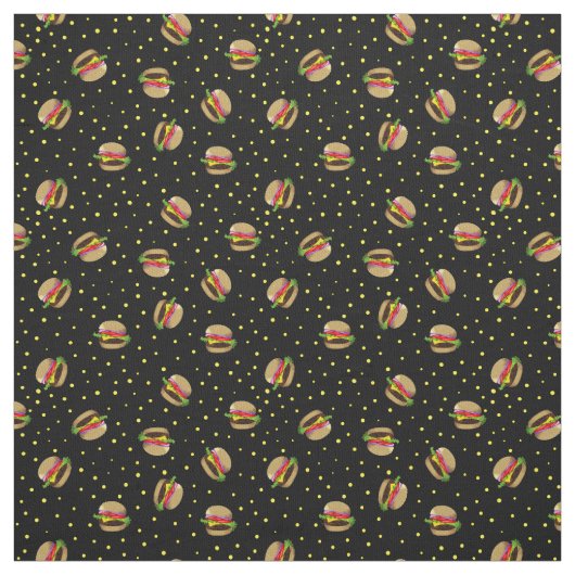 Tissu motif hamburger (Échantillon)