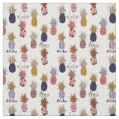 Tissu Motif hawaïen d'Aloha Pineapples (Échantillon)
