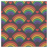 Tissu Motif Hearts & Rainbows (fermé)