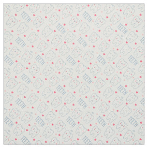 Tissu Motif heureux en pastel de dents