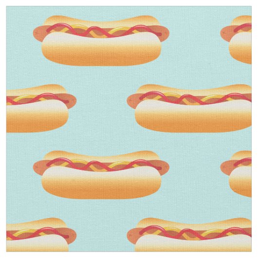 Tissu Motif Hot Dog (Fermer)