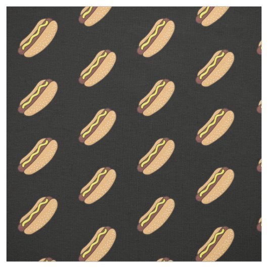 Tissu Motif Hotdog (Échantillon)