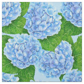 Tissu Motif hydrangée bleu (Échantillon)