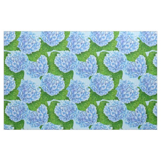 Tissu Motif hydrangée bleu (Fat Quarter)
