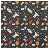 Tissu Motif Indépendant De L'Espace, Astronautes, Rocket (Échantillon)