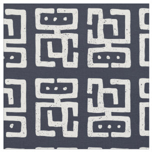 Tissu Motif inspiré par l'impression de boue Noir/Blan