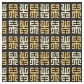 Tissu Motif inspiré par l'impression de boue| Noir/Jaune (Échantillon)