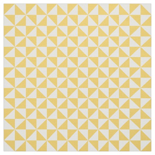 Tissu Motif Jaune Blanc Moderne Triangles (Échantillon)