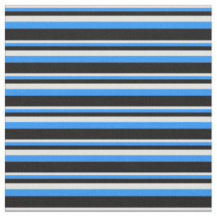 Tissu Motif jaune clair, bleu et noir
