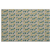 Tissu Motif jaune de grenouilles vertes (Fat Quarter)