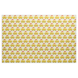 Tissu Motif jaune de taxi