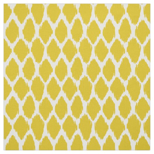Tissu Motif jaune d'Ogee de moutarde (Échantillon)