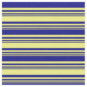 Tissu Motif Jaune et Bleu rayé/Linu