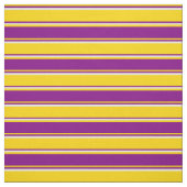 Tissu Motif jaune, violet et beige rayé/lin (Échantillon)