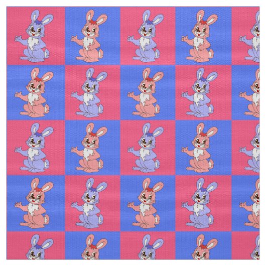 Tissu Motif lapin mou (Échantillon)