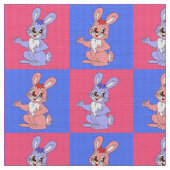 Tissu Motif lapin mou (Fermer)