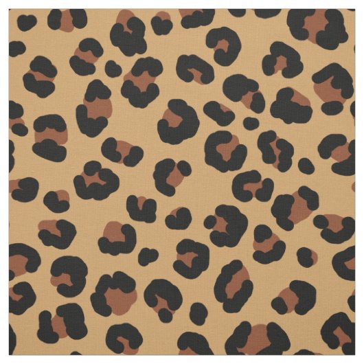 Tissu motif léopard brun et jaune (Échantillon)