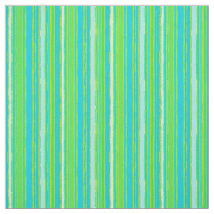 Tissu Motif Lime Green Aqua Turquoise Blue Stripes
