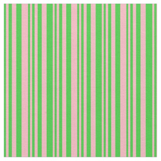 Tissu Motif Lime Vert et rose clair rayures (Fermer)
