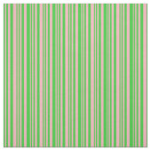 Tissu Motif Lime Vert et rose clair rayures (Échantillon)