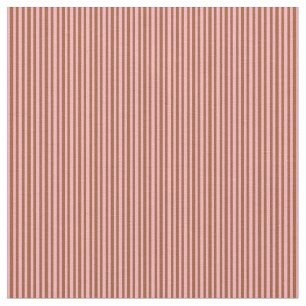 Tissu Motif linéaire/rayé rose clair et sienne