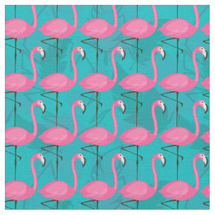Tissu Motif lumineux de Flamant rose