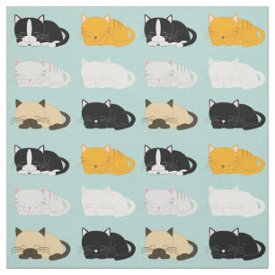 Tissu Motif lunatique de chats