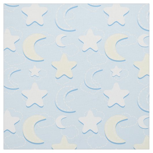 Tissu Motif Lune & Étoiles (Échantillon)