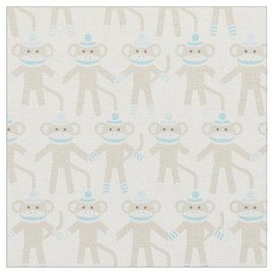 Tissu Motif magnifique de singe de chaussette de bébé