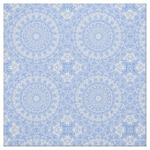 Tissu Motif Mandala Bleu Centaurée (Échantillon)