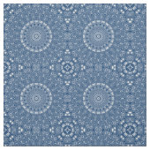 Tissu Motif Mandala Bleu Indigo (Échantillon)