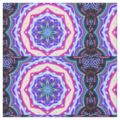 Tissu motif mandala bleu rose (Fermer)