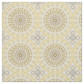 Tissu Motif Mandala Jaune Doré (Échantillon)