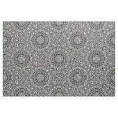 Tissu Motif Mandala moderne noir et blanc complexe (Yard)