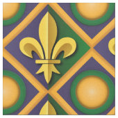 Tissu Motif mardi à la fleur de lis dorée (Fermer)