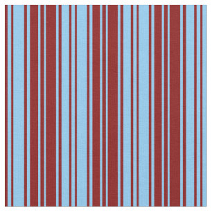 Tissu Motif Maroon et ciel clair bleu rayures de couleur