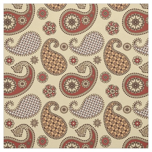 Tissu Motif, marron, tan et beige (Échantillon)