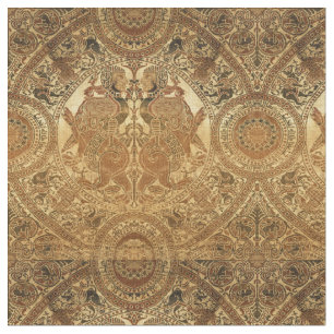 Tissu Motif médiéval Lions & Harpies du 12ème siècle