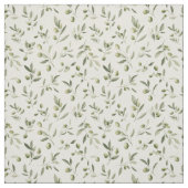 Tissu Motif méditerranéen de la Branche d'olive (Échantillon)